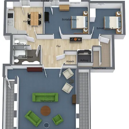 Neu! Penthouse-wohnung Mit Dachterrasse In Der Bremer Innenstadt Apartment *